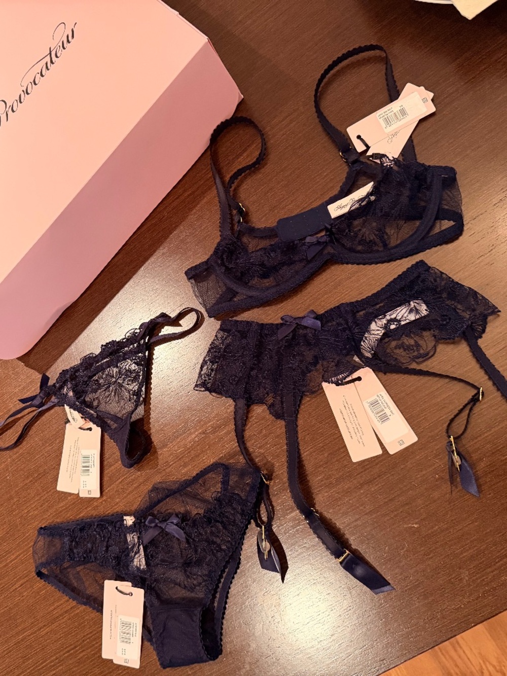 NWT Agent Provocateur Lingerie Set NAVY